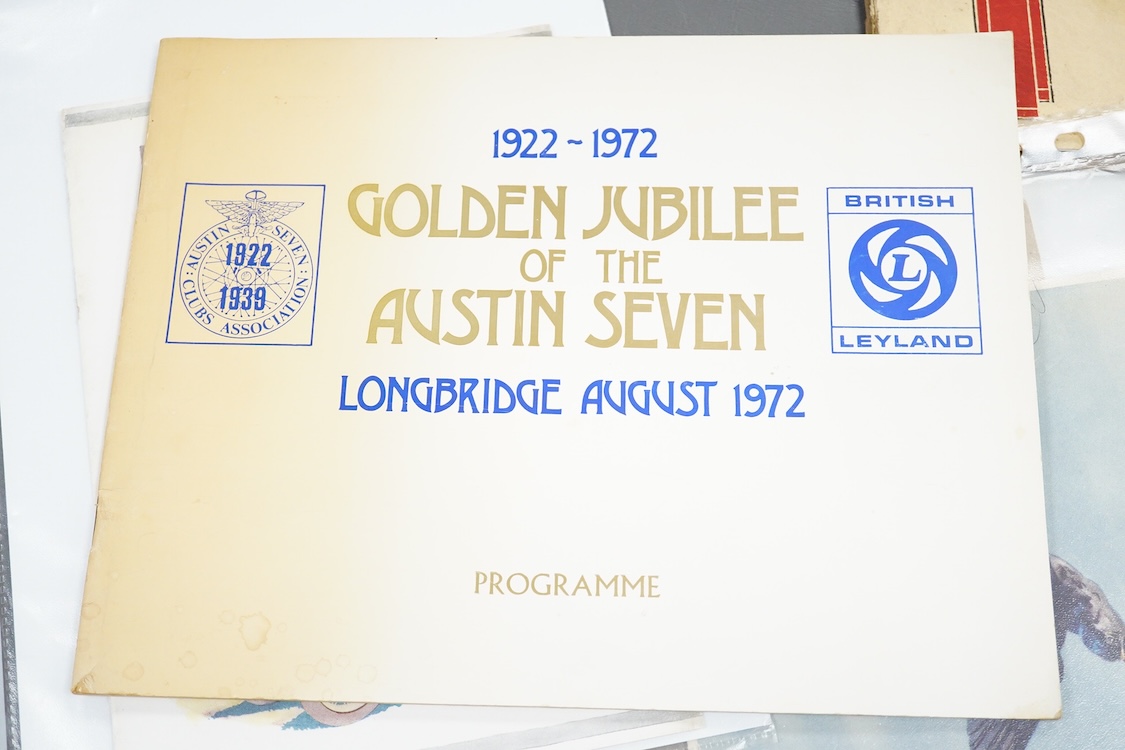 Five 1920s and 1930s motor car manufacturer’s brochures; the Morris Ten-Four and Twelve-Four Series II (produced 1934-48), the Morris Ten Series M (produced 1933-48), the 1929 Swift Ten, the 1930 Swift Ten and the New Au